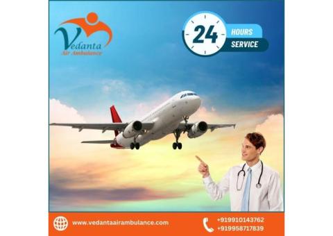 Vedanta Air Ambulance in Darbhanga with Life Saving ICU Setup