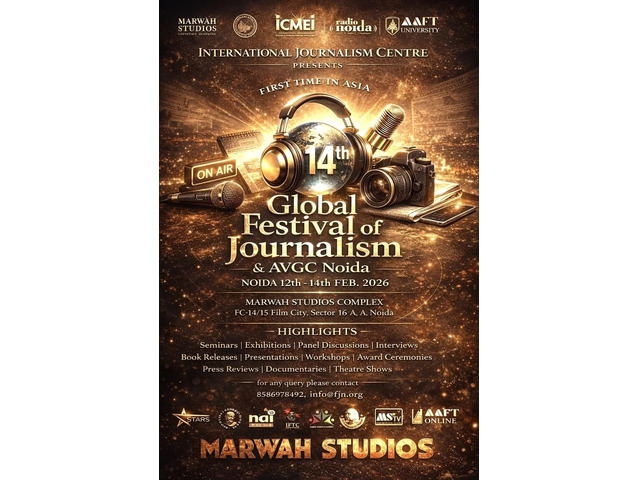 14th Global Festival of Journalism and AVGC Noida Announced