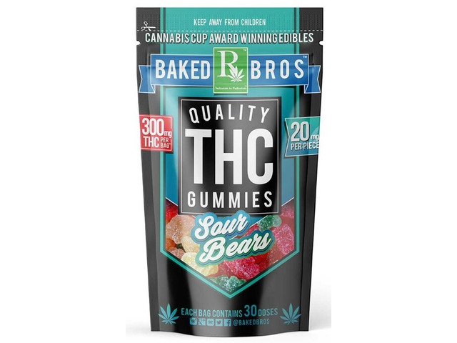 Sativa Sour Gummi Bears 300mg 15 Pack