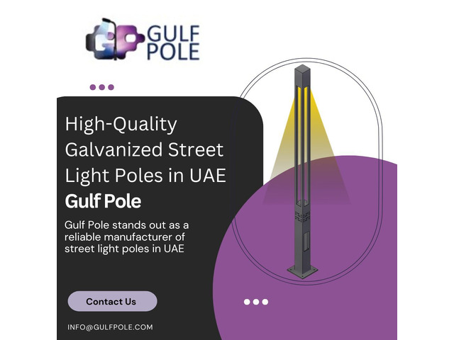High-Quality Galvanized Street Light Poles in UAE | Gulf Pole