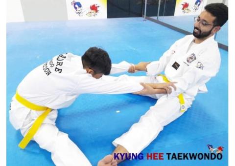 TKD warm up before training helps students to avoid injury