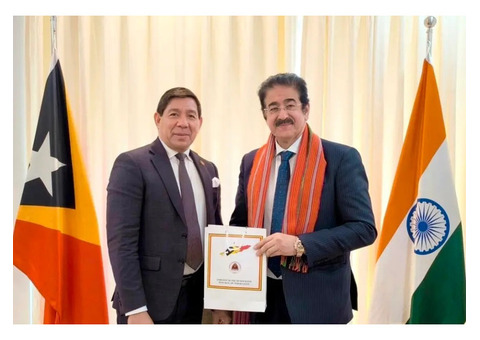 Dr. Sandeep Marwah Honoured by Ambassador of Timor-Leste