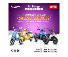 Vespa SLX 125 Sales & Services in Kurnool || Sri Ranga Automobiles