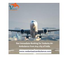 Vedanta Air Ambulance in Allahabad with Advanced Patient Transfer