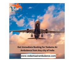 Vedanta Air Ambulance in Gorakhpur with an Updated Medical Tools