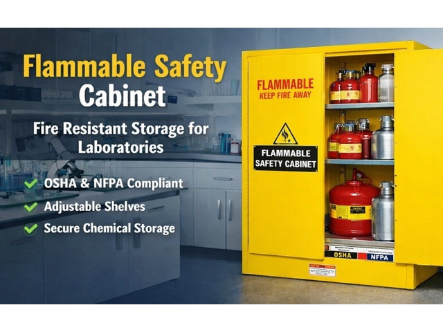 Flammable Safety Cabinet Fire Resistant Storage for Laboratories