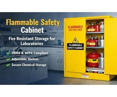 Flammable Safety Cabinet Fire Resistant Storage for Laboratories