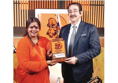 Dr. Sandeep Marwah Honoured by Hanuman Sewa Trust for Global Promotion