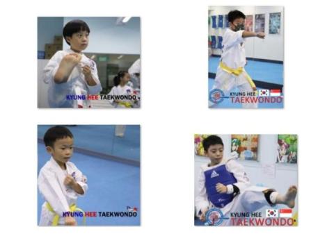 Basic TKD movements, straight punch, low block, front kick, etc.