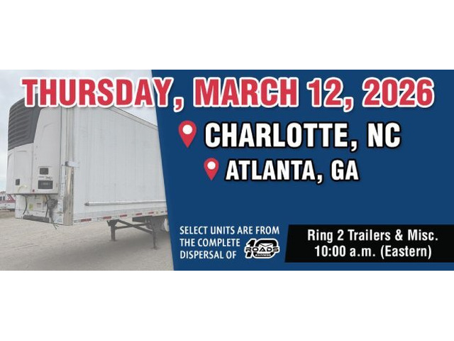 Trailers Auction In Salisbury, NC / Hampton, GA – March 2026