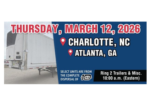 Trailers Auction In Salisbury, NC / Hampton, GA – March 2026