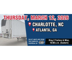 Trailers Auction In Salisbury, NC / Hampton, GA – March 2026