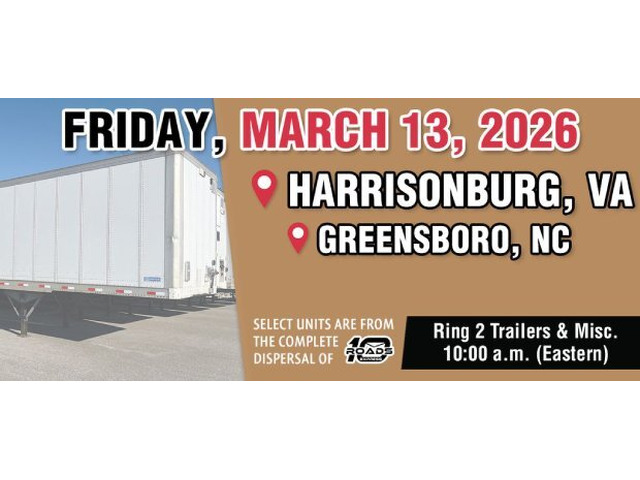 March Trailers and Misc. Auction Harrisonburg, VA / Greensboro, NC