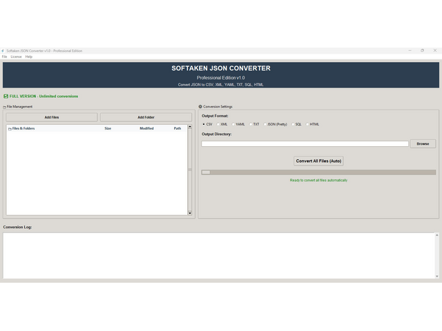 Softaken JSON Converter Software