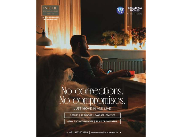 Luxury 4BHK Apartments in Hyderabad  | The Niche | Vamsiram Homes