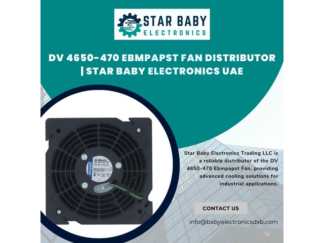 DV 4650-470 Ebmpapst Fan Distributor | Star Baby Electronics UAE