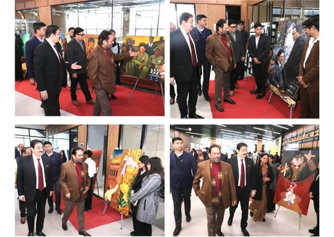 Painting Exhibition Paying Tribute to Mahatma Gandhi Inaugurated