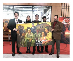 AAFT School of Fine Arts Presents Painting to Former Union Minister
