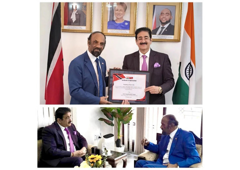 H.E. Chandradath Singh Honours Sandeep Marwah for Strengthening
