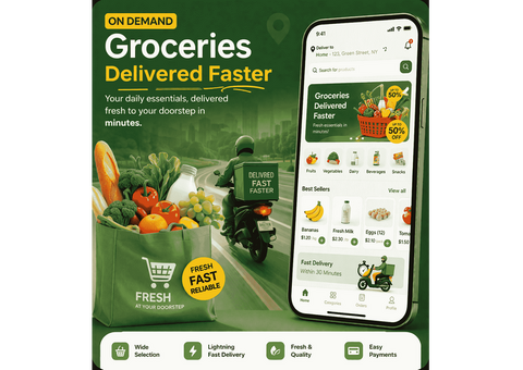On-Demand Grocery Delivery App – Fresh Groceries