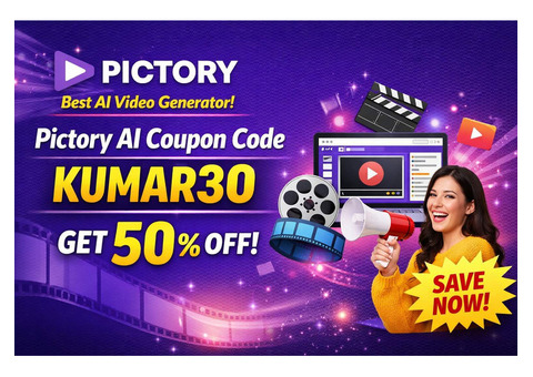 Pictory AI Coupon Code KUMAR30 – Flat 50% OFF | Complete Review