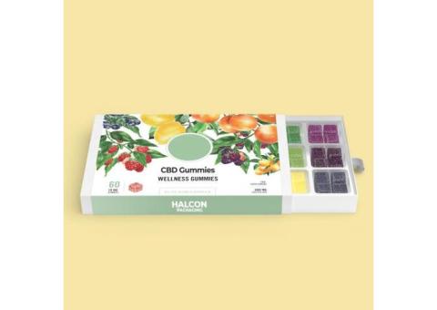 Printed Wholesale Custom CBD Gummies Boxes with Free Shipping