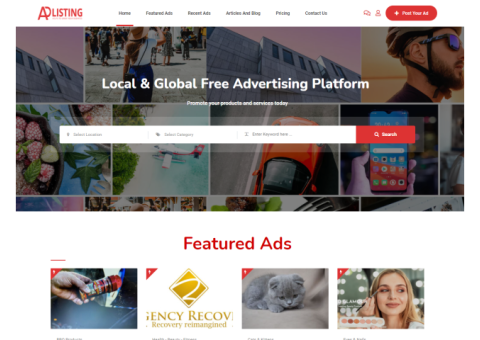 Ad Listing | Classified Ad Site | Buy & Sell Marketplace