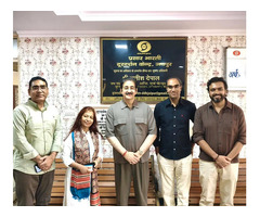Dr. Sandeep Marwah Visits Doordarshan Kendra Jaipur to Promote Media