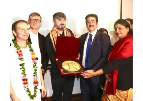 Sandeep Marwah Honored by Deputy Mayor of Grozny, Russia, at BRICS
