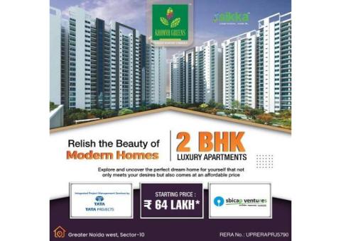 Best price for 2 BHK Apartments by Sikka kaamya Green in Greater Noida
