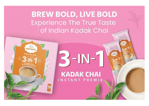 NamasteChaiStore offers premium Kadak tea premix for purchase.