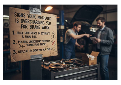 Signs Your Mechanic is Overcharging You for Brake Work