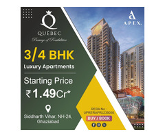 Apex Quebec | Siddharth Vihar , Ghaziabad | 3/4 Bhk  Apartments