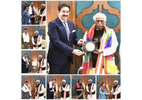 Sandeep Marwah Honoured by Governor of Haryana at Chandigarh