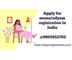 Apply for msme/udyam registration in India @9905952702