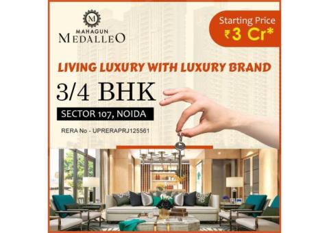 Premium Luxury Lifestyle 3Bhk and 4Bhk By Mahagun  Medalleo