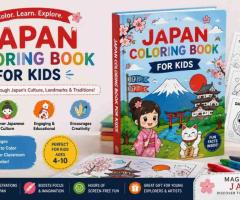 Japan coloring book for kids