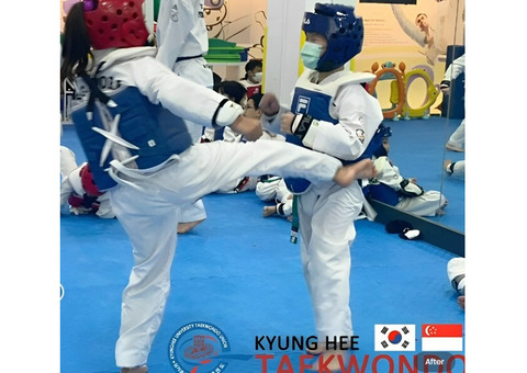 Taekwondo partners training shows students the value of team work