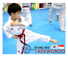 TKD students practice the way of Kicking n Punching techniques