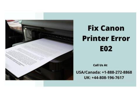 Best Way To Fix Canon Printer Error E02 | Call +1-888-272-8868