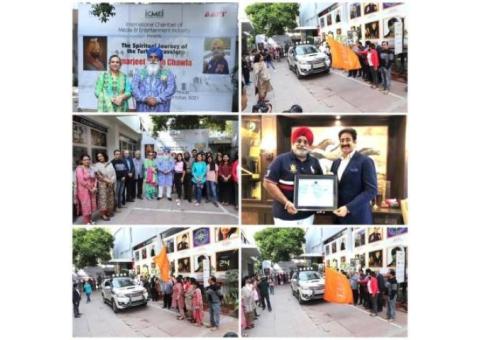 Spiritual Journey by Turban Traveler Flagged off at ICMEI