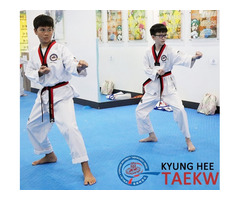 TKD coaches encourage students 2aim high n accomplish big goals