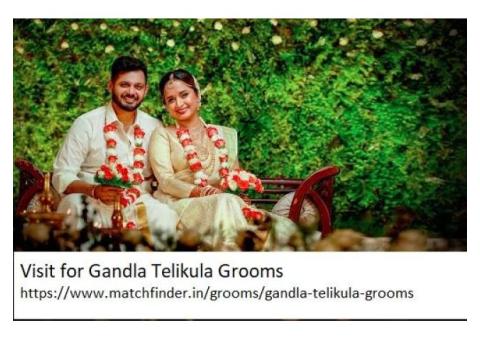 Gandla Telikula Grooms Matrimonial Services