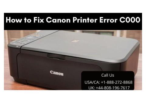 Solve Canon Printer Error c000 | Call +1-888-272-8868