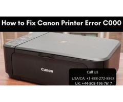 Solve Canon Printer Error c000 | Call +1-888-272-8868