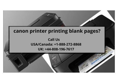 Canon Printer Printing Blank Pages Error | Call +1-888-272-8868