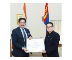 Sandeep Marwah Appreciated for Being Chair for Indo Mongolia Cultural