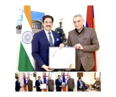 Sandeep Marwah Appreciated by Ambassador of Armenia